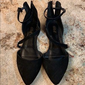 Diba black pointed toe flat